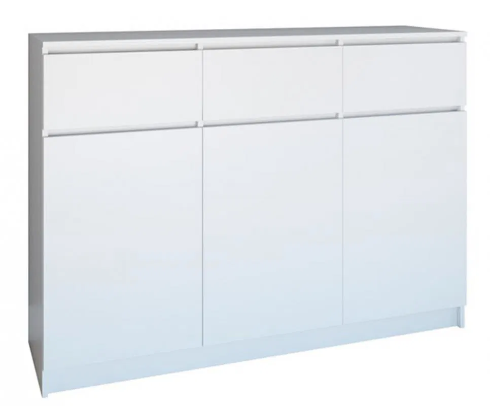 Komoda AXIOM 3+3 BILA matná