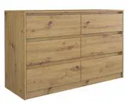 Komoda ATHENA 6 120cm DUB ARTISAN matná