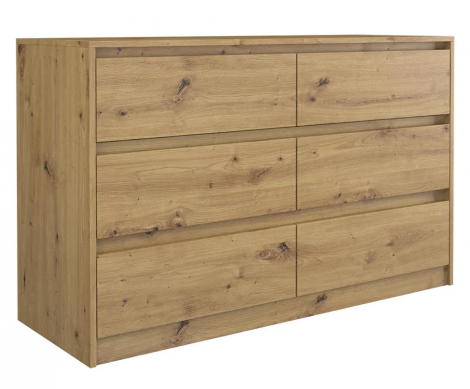 Komoda ATHENA 6 120cm DUB ARTISAN matná