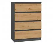 Komoda OPTIMA ANTRACIT/DUB ARTISAN matná