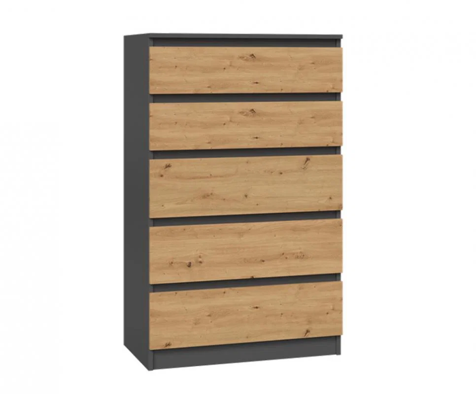 Komoda DANTE 70cm ANTRACIT/DUB ARTISAN matná