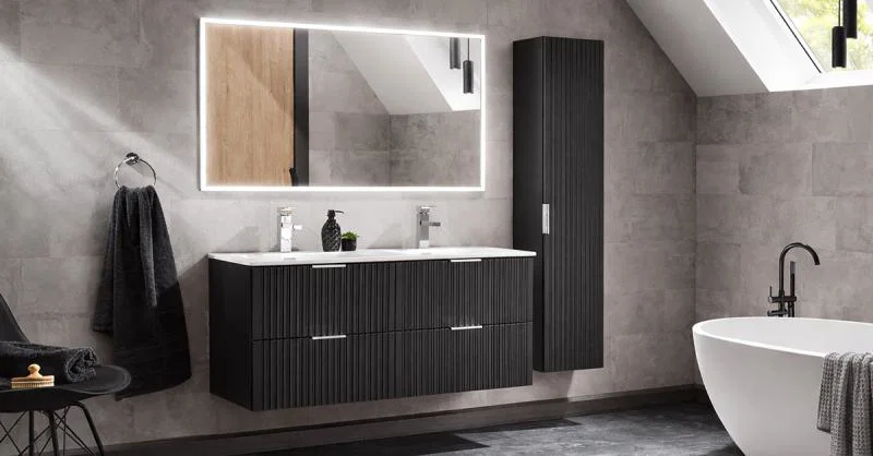 Luxusní koupelnová sestava ADEL BLACK EXCLUSIVE 120cm