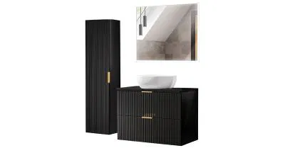 Koupelnová sestava ADEL BLACK ERIS 80cm