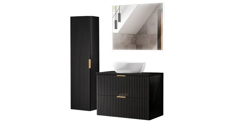 Koupelnová sestava ADEL BLACK ERIS 80cm