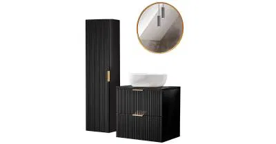 Koupelnová sestava s umyvadlem ADEL BLACK MOON 60cm