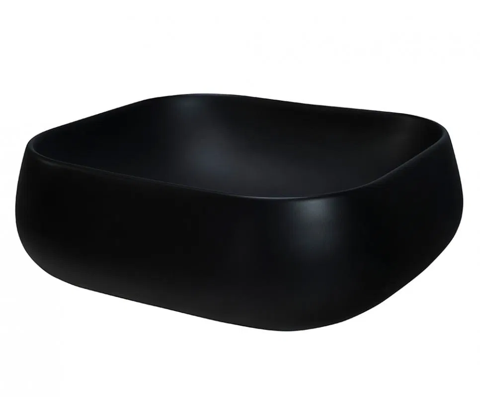 Keramické umyvadlo NIKA, černá, 45 cm