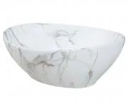 Keramické umyvadlo PATI, bílý mramor, 40 cm