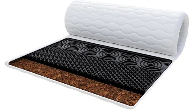 Přistýlka z profilované 7zónové pěny HR H30 +kokos 120x200 cm BLACK 6 cm