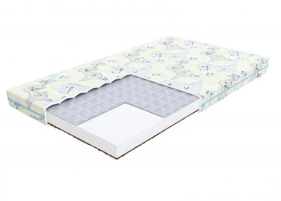 Dětská pěnová matrace MIKI DINO 70x120 cm s pohankou a kokosem 11 cm