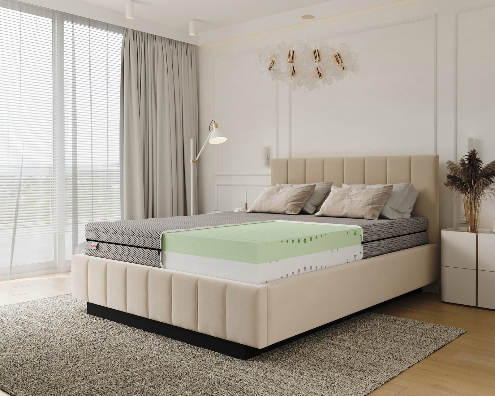 Penový matrac SPACE 80x200 cm s HR penou 21 cm