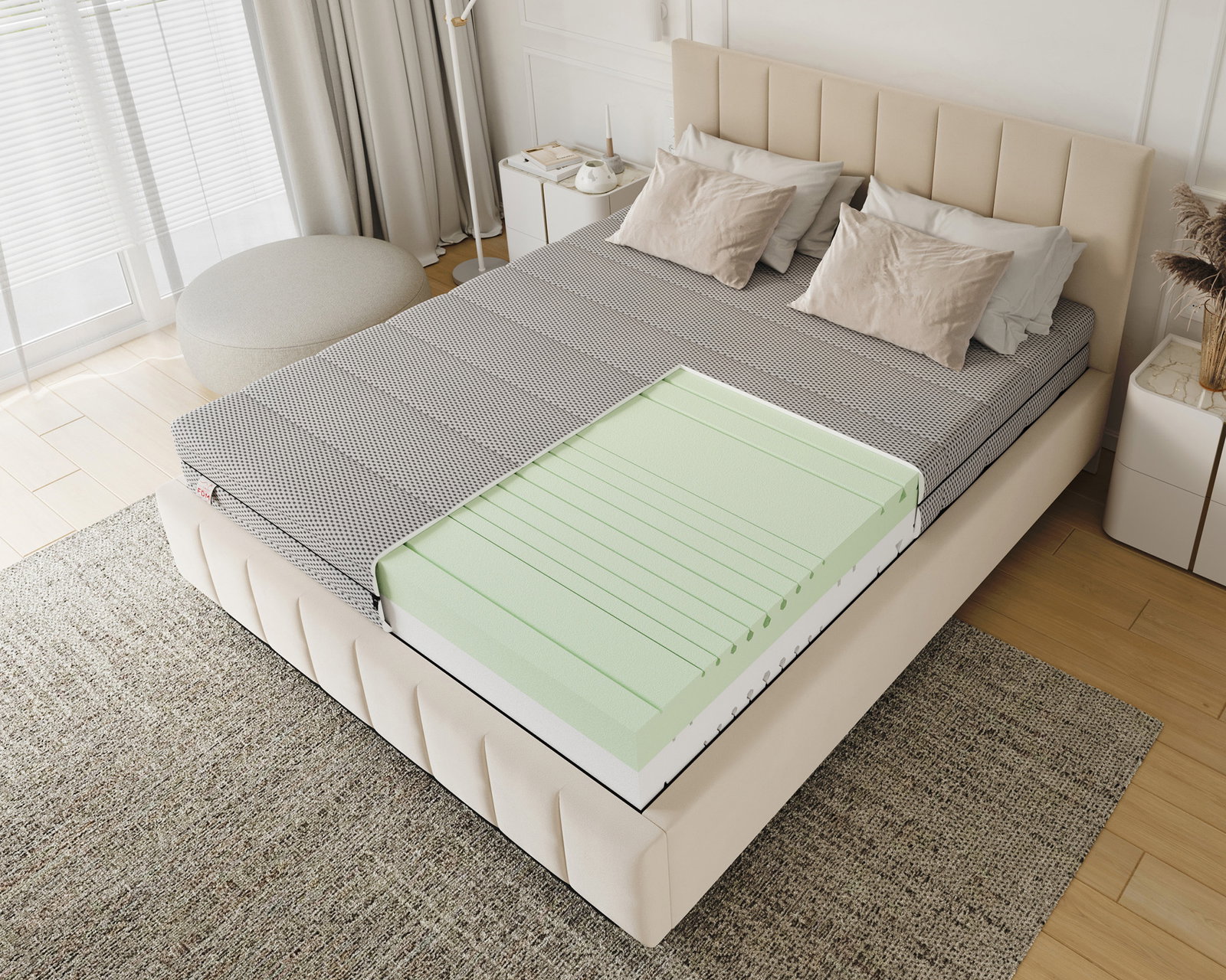 Penový matrac SPACE 80x200 cm s HR penou 21 cm