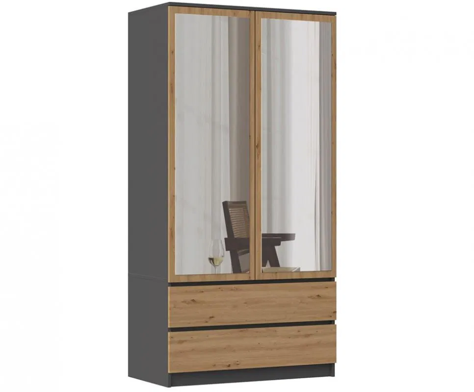 Skříň Malwa SS-90L antracit/dub artisan