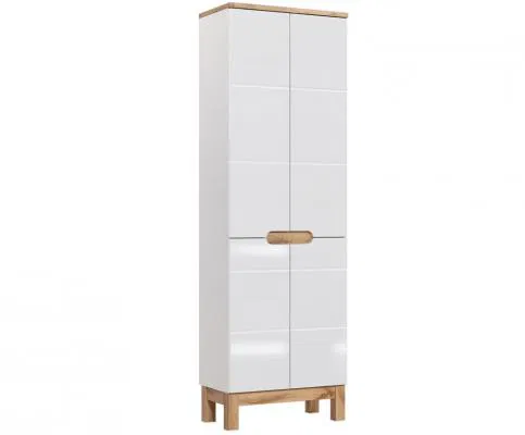 Koupelnová vysoká skříňka BALI WHITE 4D