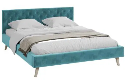 Čalouněná postel 160x200 cm KALIFORNIA TRINITY TYRKYSOVÁ