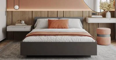 Postel PERU 120x200 cm zdvižný kovový rošt ŠEDÁ