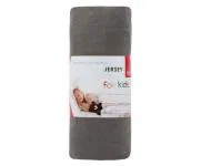 Prostěradlo JERSEY 60x120 cm Tmavě šedá 100% bavlna
