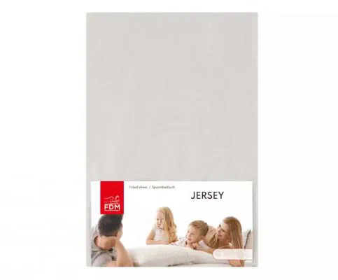 Prostěradlo JERSEY s gumou 160x200 cm SVĚTLE ŠEDÁ
