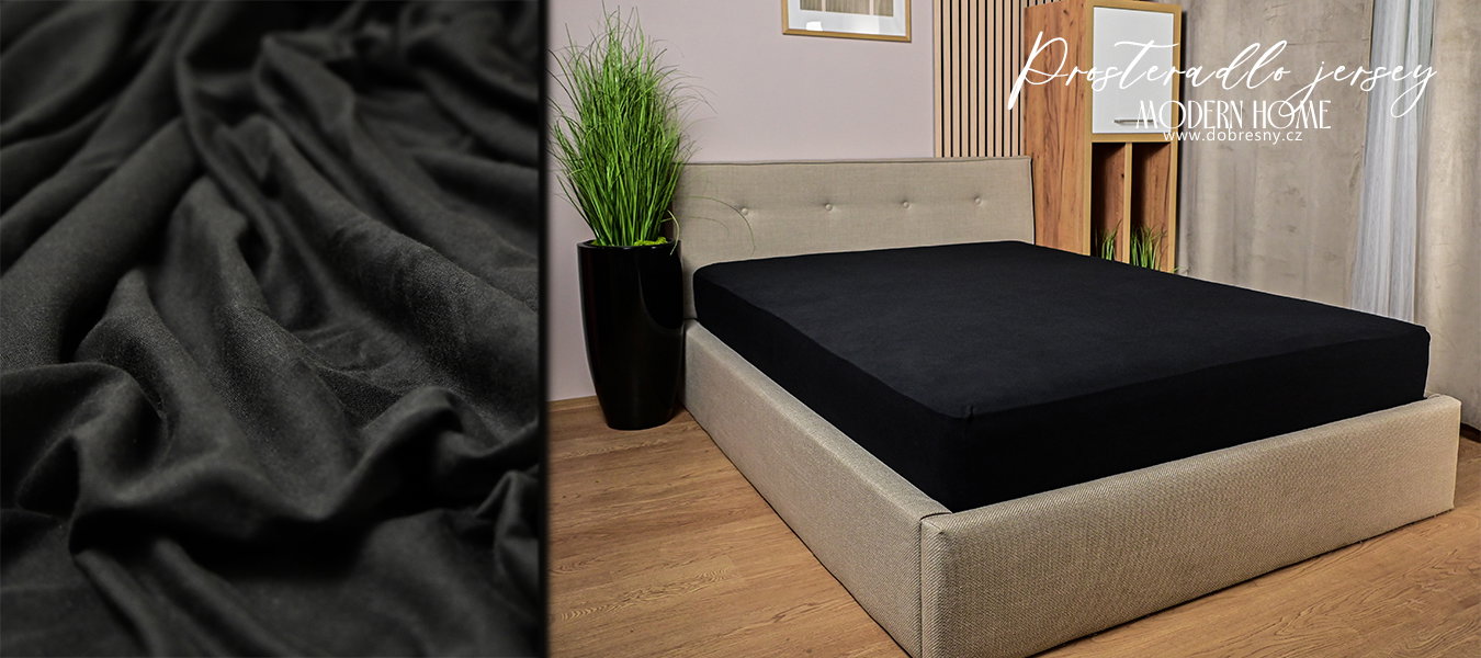 Plachta JERSEY s gumou 200x200 cm ČIERNA