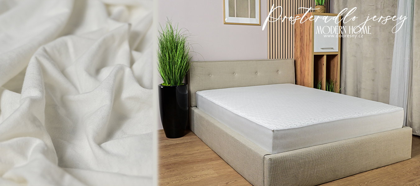 Plachta JERSEY s gumou 200x200 cm BIELA
