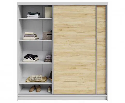 Šatní skříň DENVE 200x218x60,3 cm dub craft/bílá