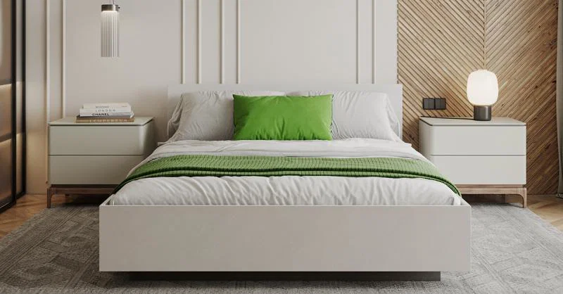 Postel PERU 140x200 cm zdvižný kovový rošt BÍLÁ