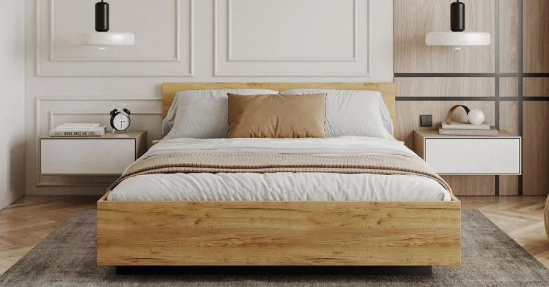 Postel PERU 160x200 cm zdvižný kovový rošt DUB CRAFT