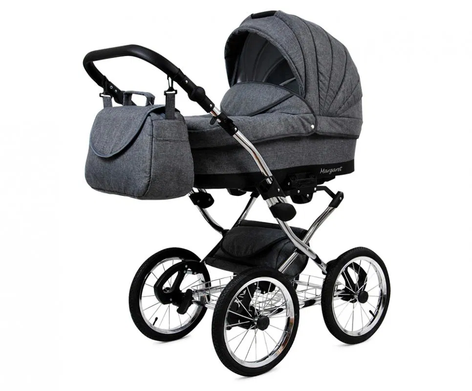 Kočárek 2v1 Margaret Exclusive Grey Flex