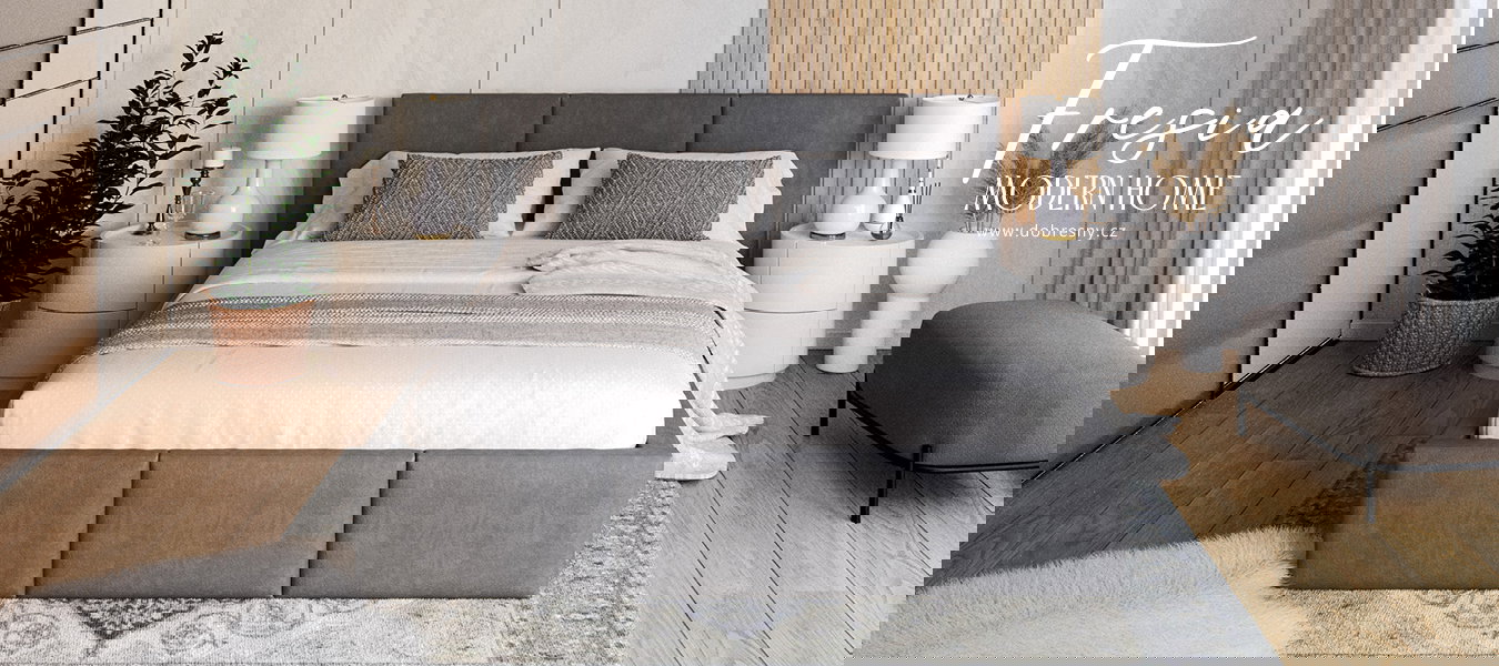 Čalúnená posteľ FRESIA 140x200 s kovovým zdvižným roštom GRAFIT