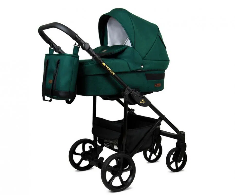 Kočárek 3v1 TRAILUX BOTTLE GREEN