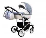 Kočárek 3v1 BabyLux White Lux Sailor Blue