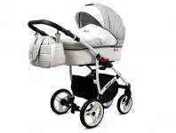 Kočárek 3v1 BabyLux White Lux Latte