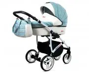 Kočárek 3v1 BabyLux White Lux Bottle Green