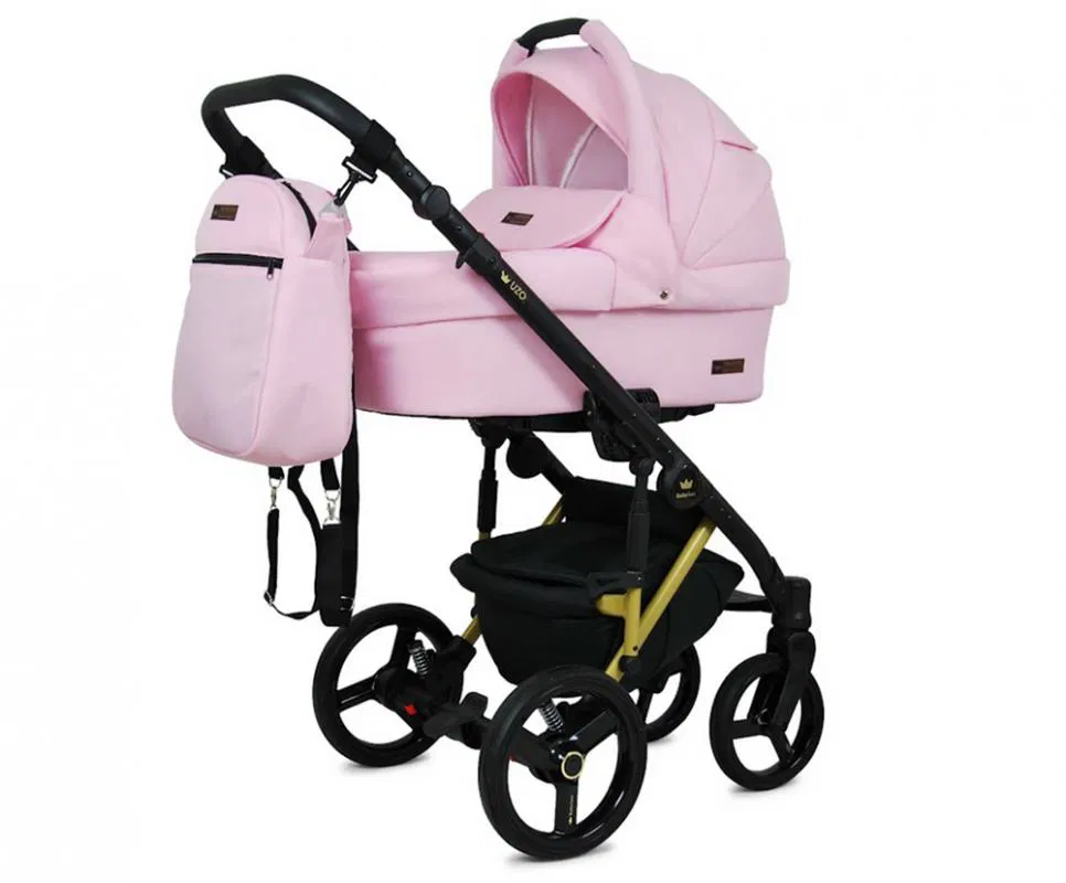 Kočárek 2v1 BabyLux UZO GOLD Sweet Pink