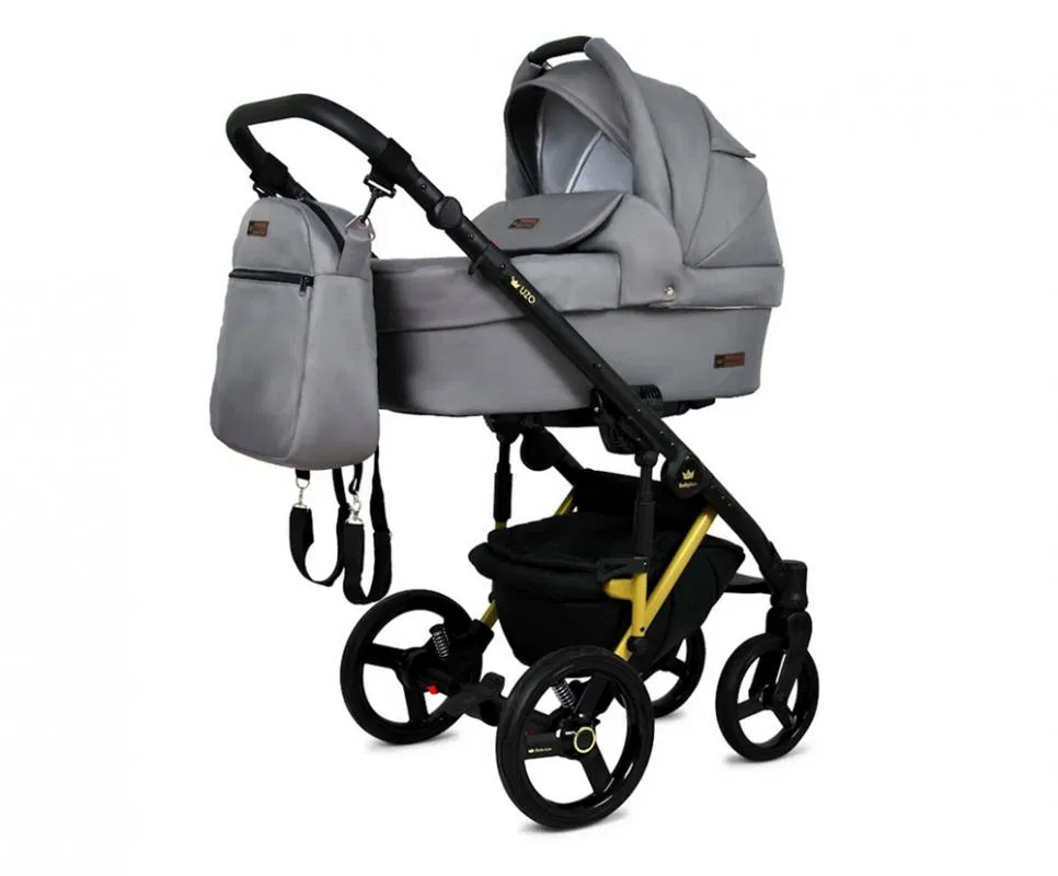 Kočárek 2v1 BabyLux UZO GOLD STEEL