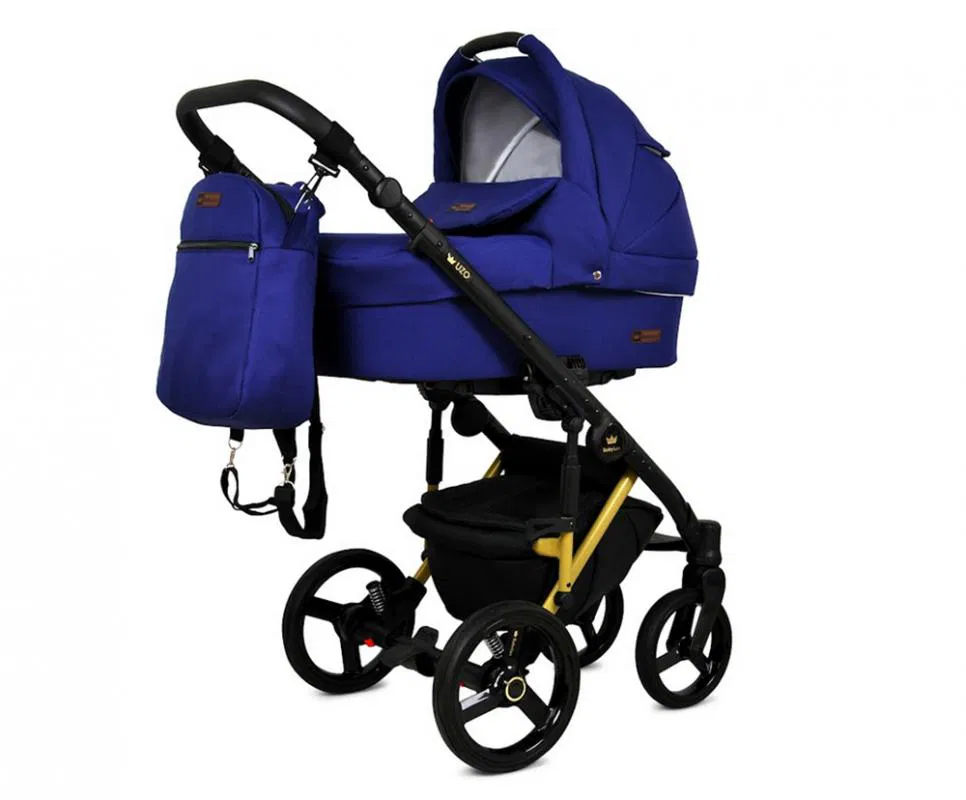 Kočárek 3v1 BabyLux UZO GOLD SAILOR BLUE