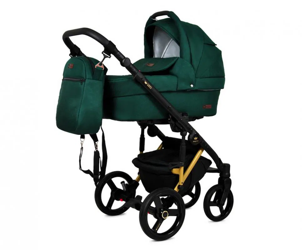 Kočárek 3v1 BabyLux UZO GOLD BOTTLE GREEN