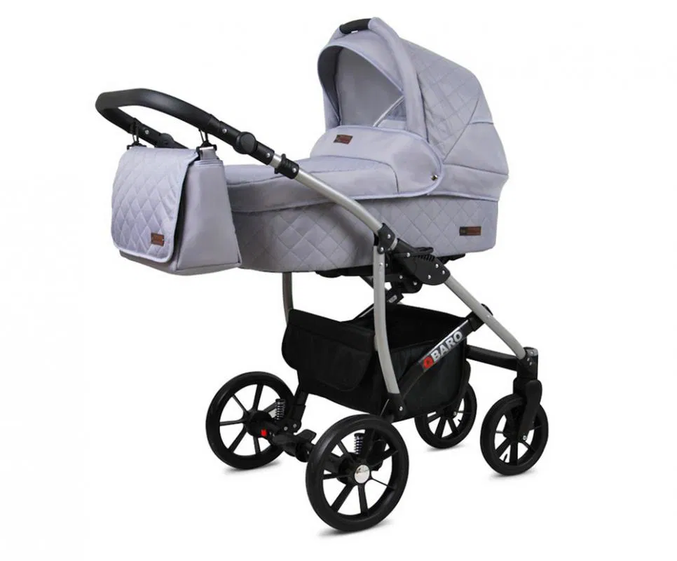 Kočárek 4v1 BabyLux Qbaro Silver
