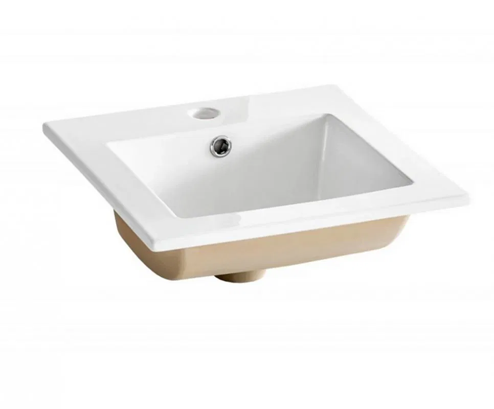 Zápustné keramické umyvadlo CFP 42 cm, bílá-matná