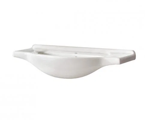 Zápustné keramické umyvadlo CFP 85 cm, bílá-lesklá