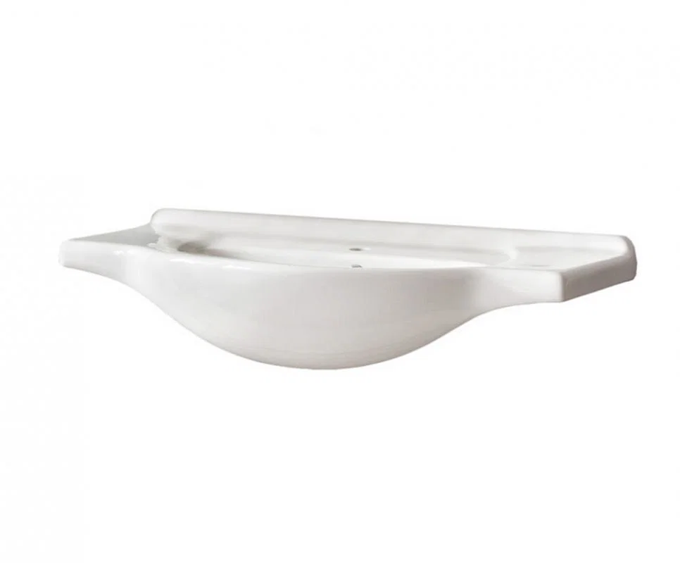Zápustné keramické umyvadlo CFP 85 cm, bílá-lesklá