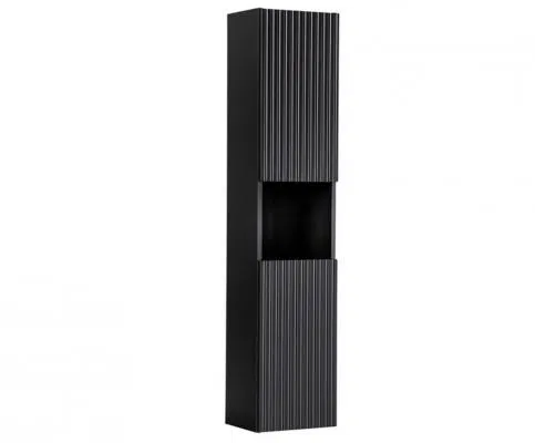Koupelnová vysoká skříňka NOVA BLACK 140 cm