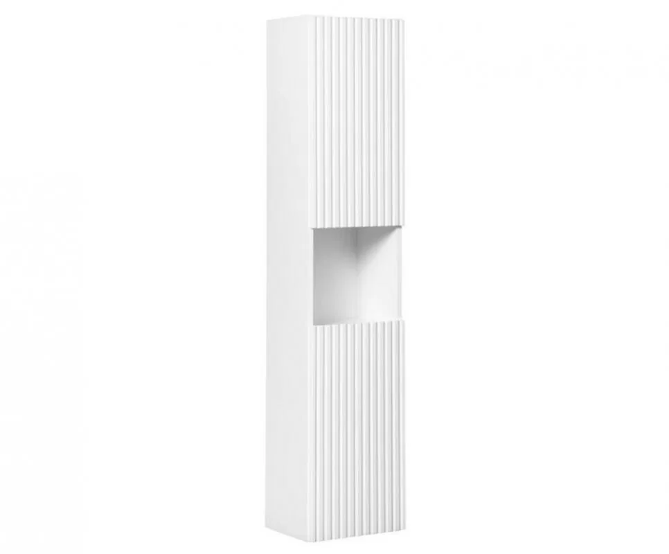 Koupelnová vysoká skříňka NOVA WHITE 140 cm