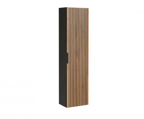 Koupelnová vysoká skřínka XILO BLACK WOTAN 140 cm