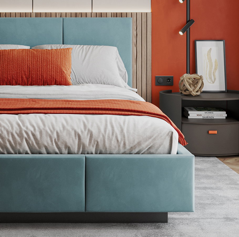 Čalúnená posteľ AVEIRO 120x200 s kovovým zdvižným roštom TYRKYSOVÁ