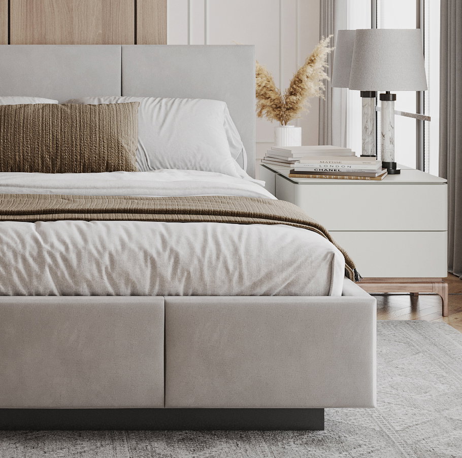 Čalúnená posteľ AVEIRO 140x200 s kovovým zdvižným roštom ŠEDÁ