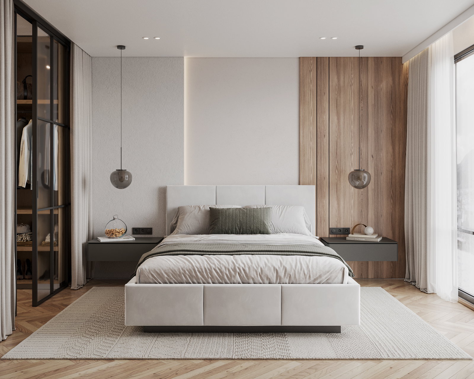 Čalúnená posteľ AVEIRO 180x200 s kovovým zdvižným roštom BIELA