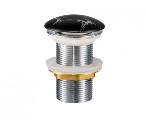 Umyvadlová výpusť click-clack Černý texturovaný povrch