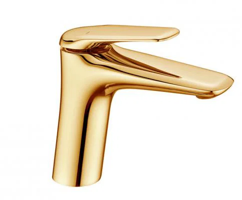 Nízká koupelnová baterie NIAGARA na desku ZLATÁ