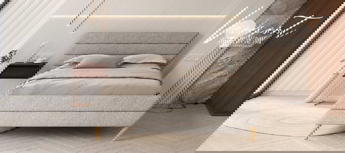 Čalúnená posteľ 120x200 cm VERMONT sivá