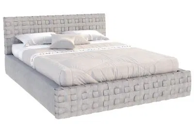 Čalouněná postel 180x200 cm NEVADA TRINITY šedá s kovovým roštem